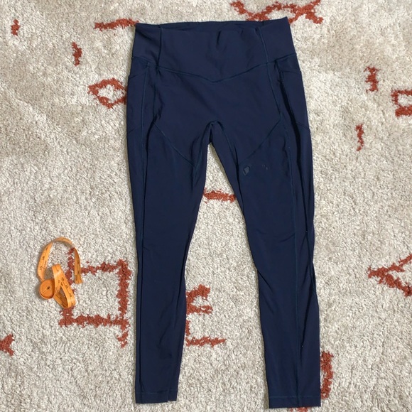 Lululemon- All The Right Places- Sz 14- Hero Blue- Full Length **Flawed** - Picture 2 of 15